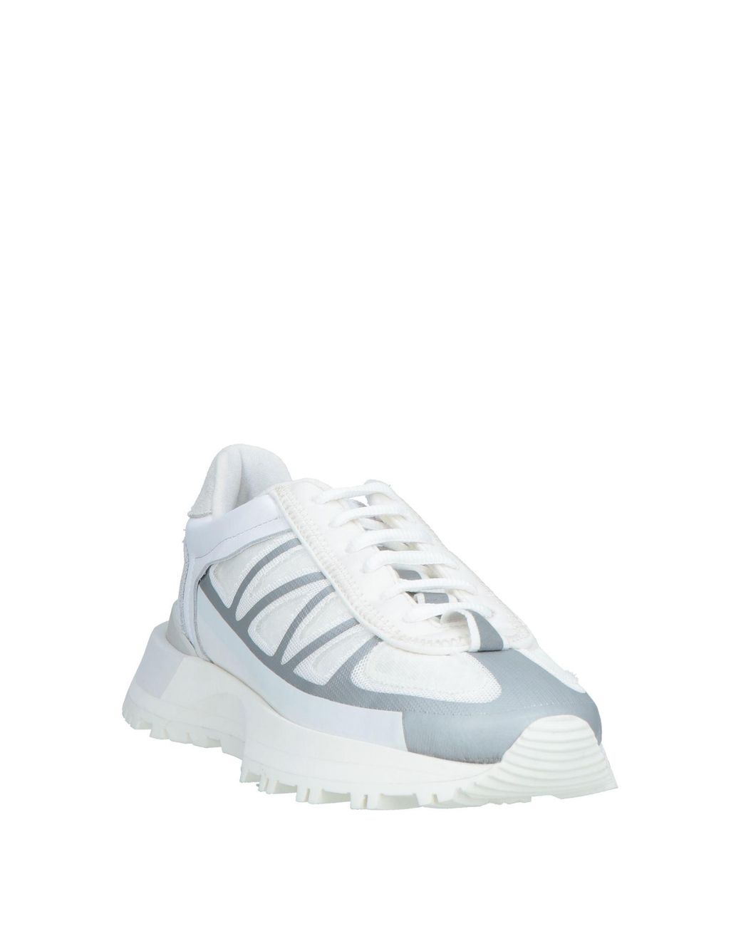 Maison Margiela White Multi-Color Low Cut Leather Shoes