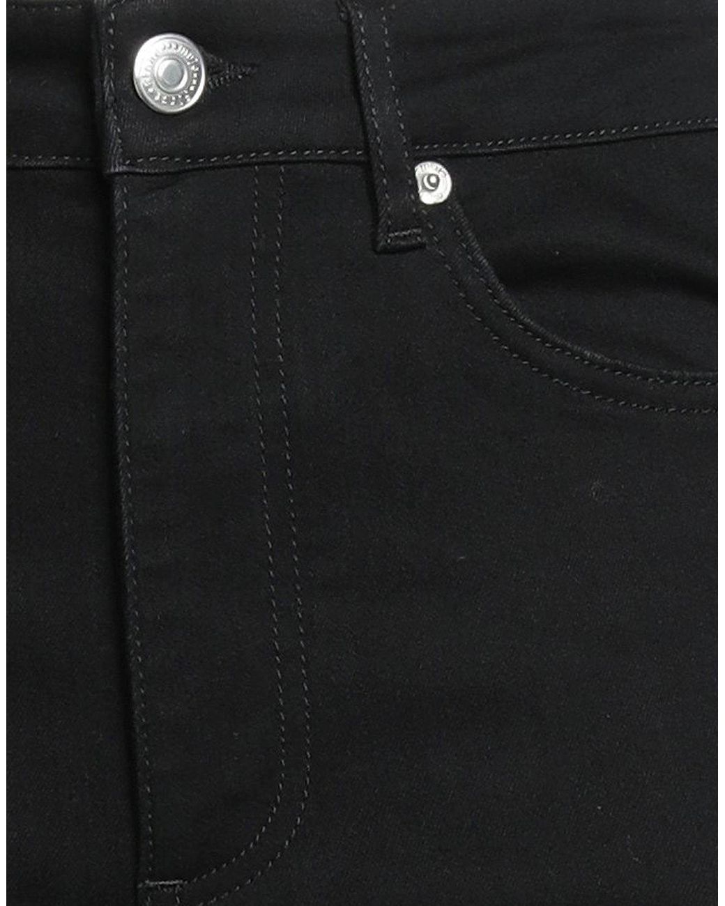 Maje Black Jeans Cotton, Polyester, Elastane, Calfskin