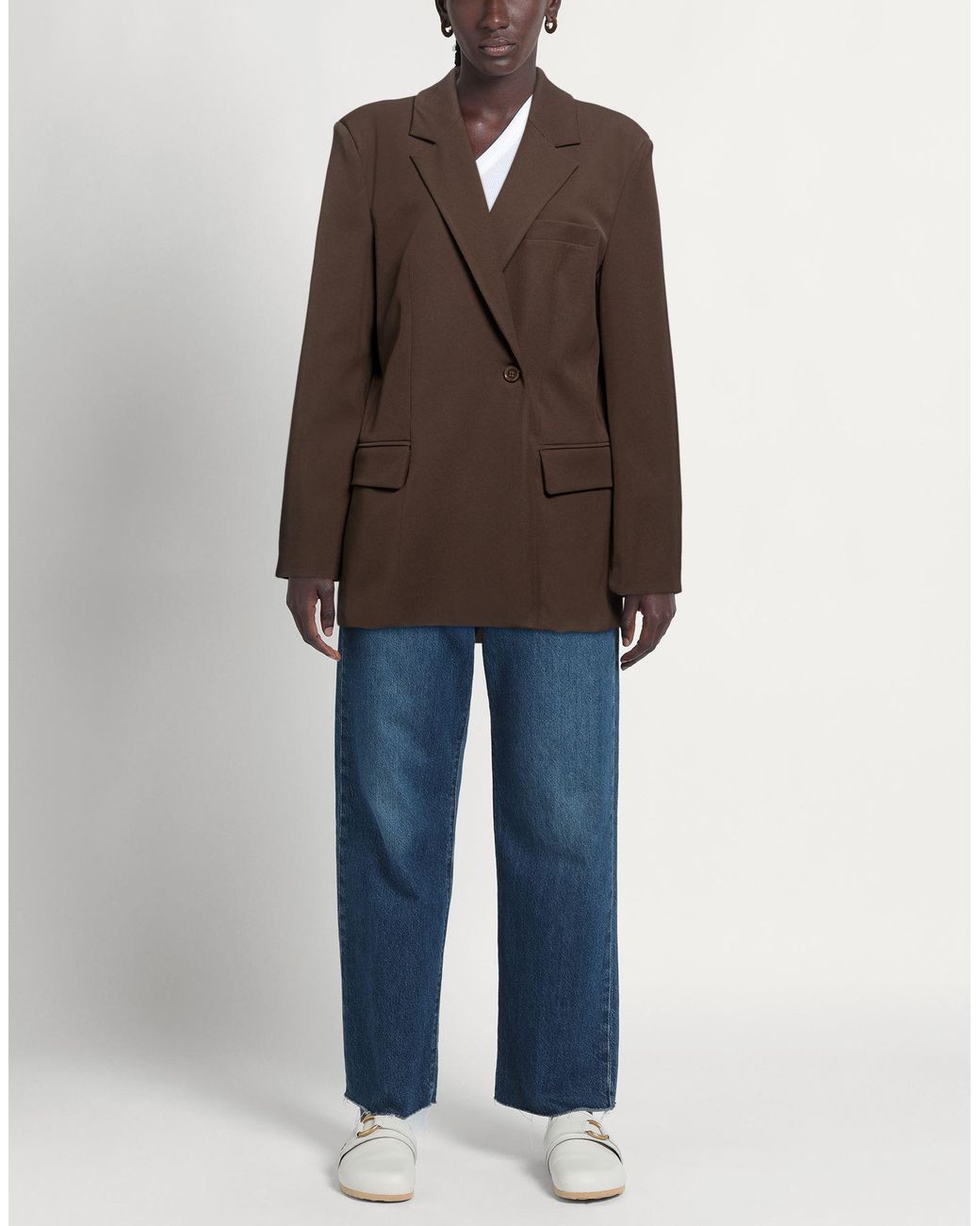 SOLOTRE Brown Blazer Polyester, Elastane