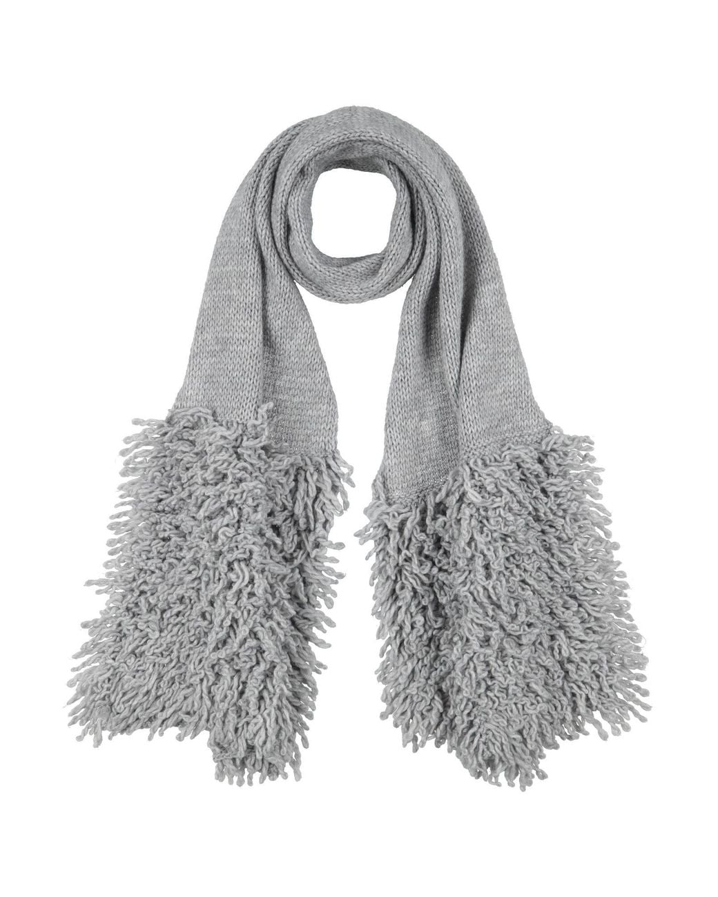 Caractere Gray Scarf Polyacrylic, Polyester, Wool