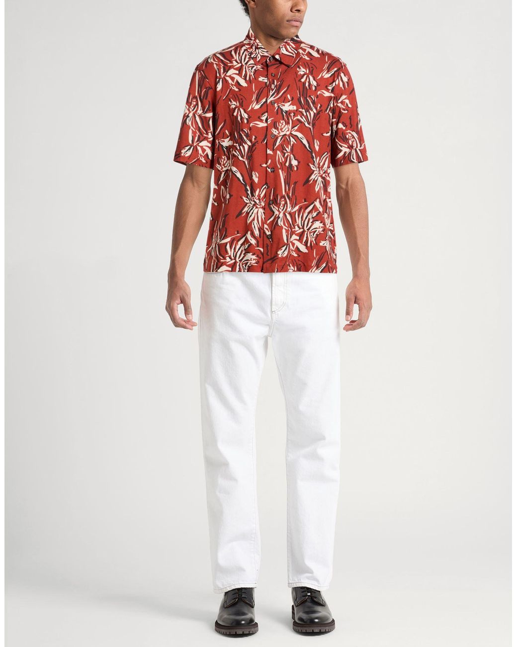Paolo Pecora Red Shirt Cotton for men