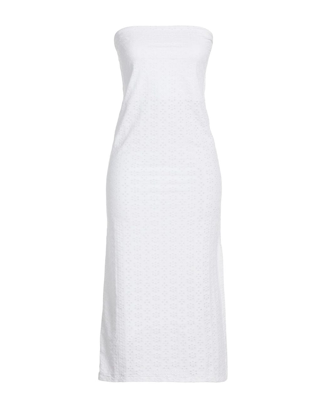 Fisico White Midi Dress Polyamide, Elastane