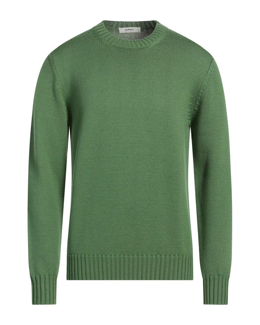 Alpha Studio Green Sweater Wool for men