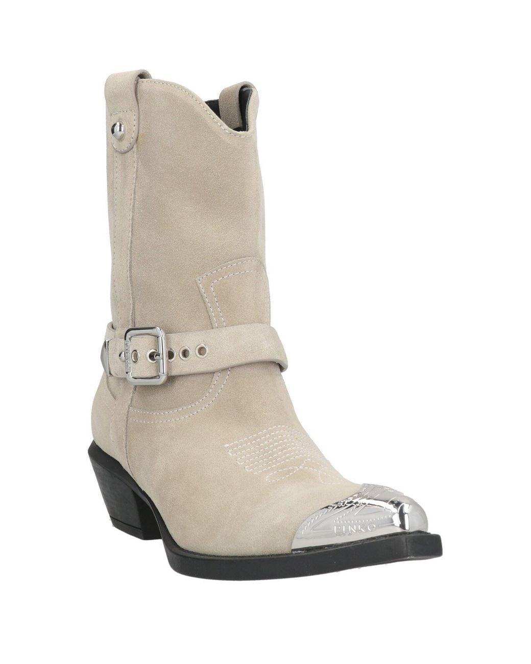 Pinko White Ankle Boots