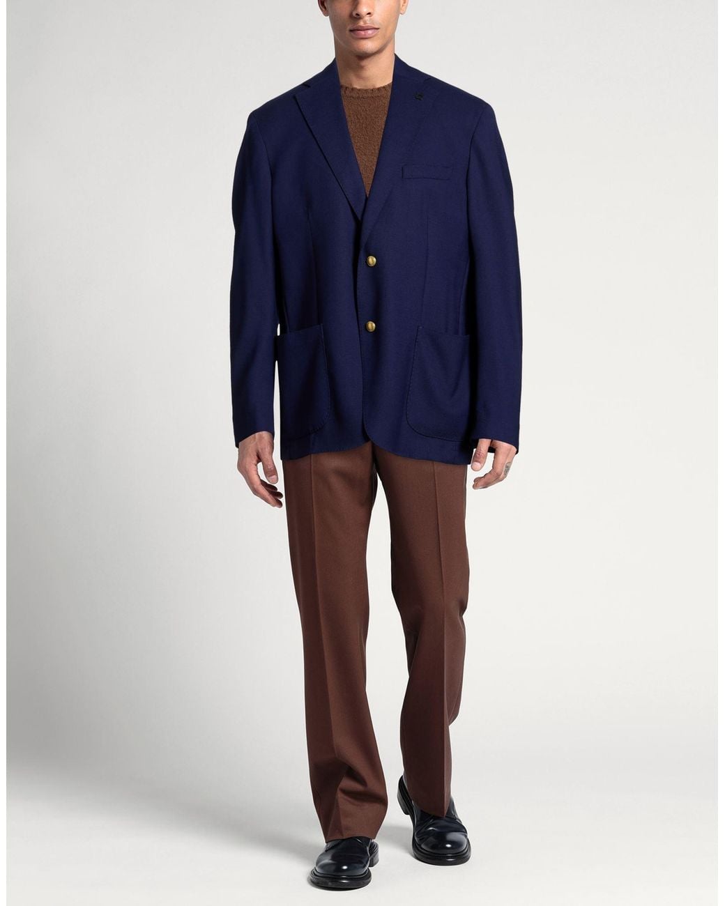 BRERAS Milano Blue Blazer Virgin Wool, Elastane for men