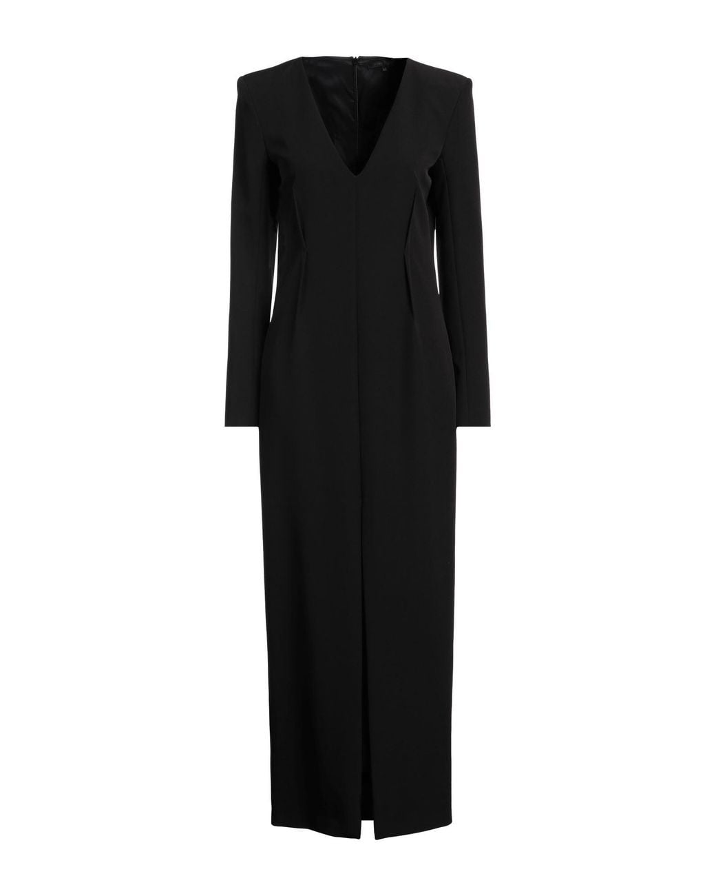 Patrizia Pepe Black Maxi Dress Polyester, Elastane
