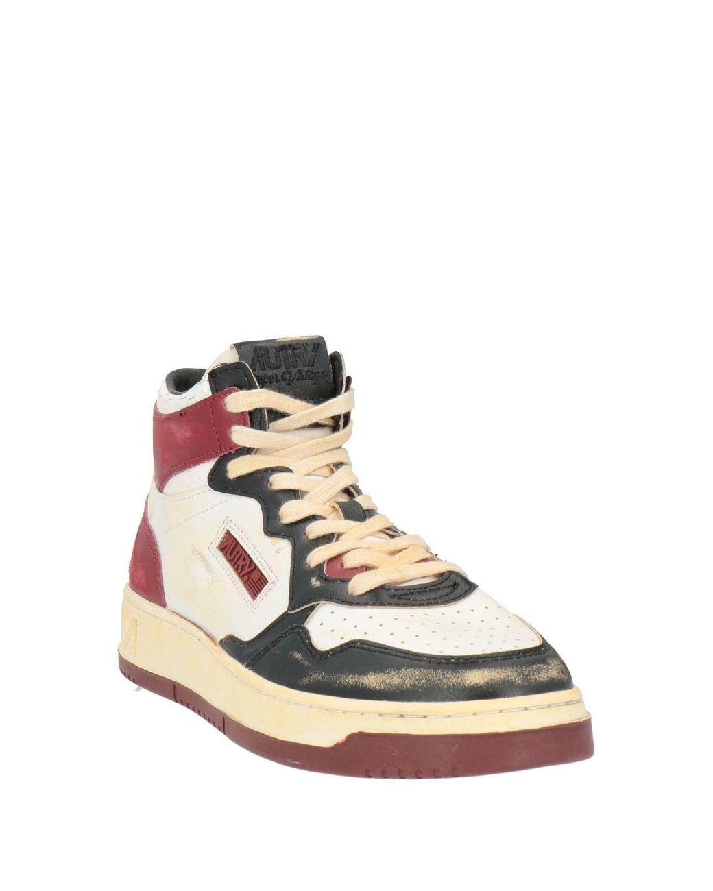 Autry Pink Burgundy Sneakers Leather, Textile Fibers