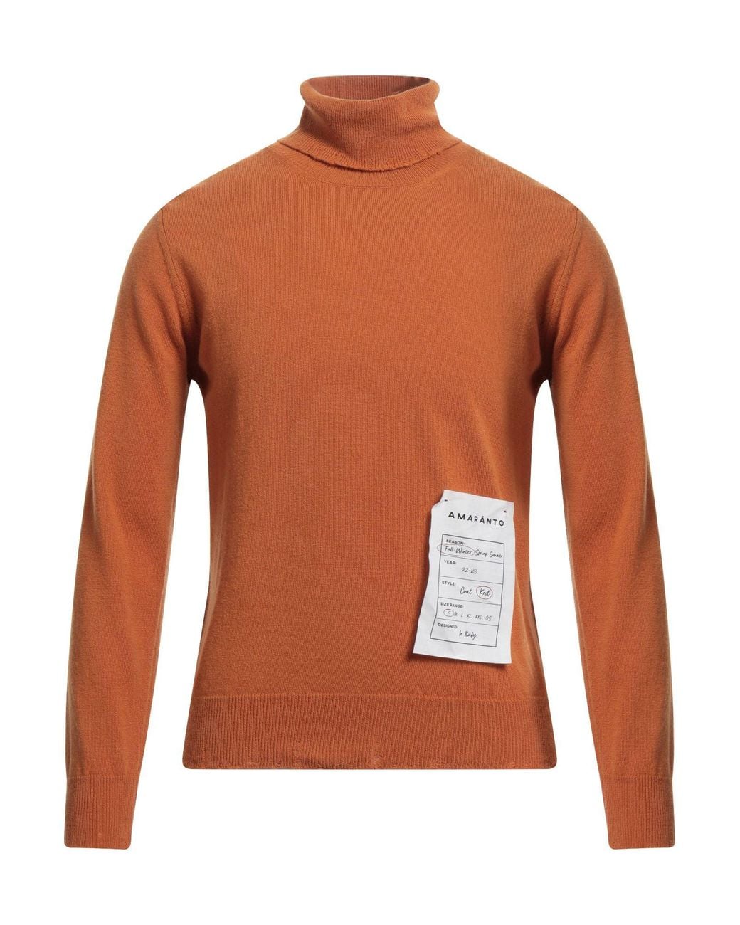 Amaranto Brown Turtleneck for men