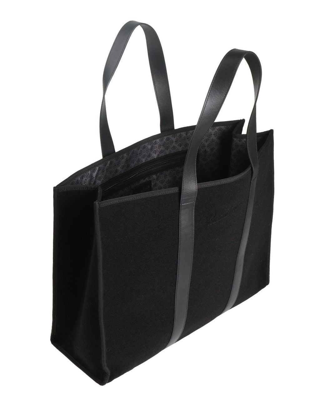 Borsalino Black Handbag Textile Fibers