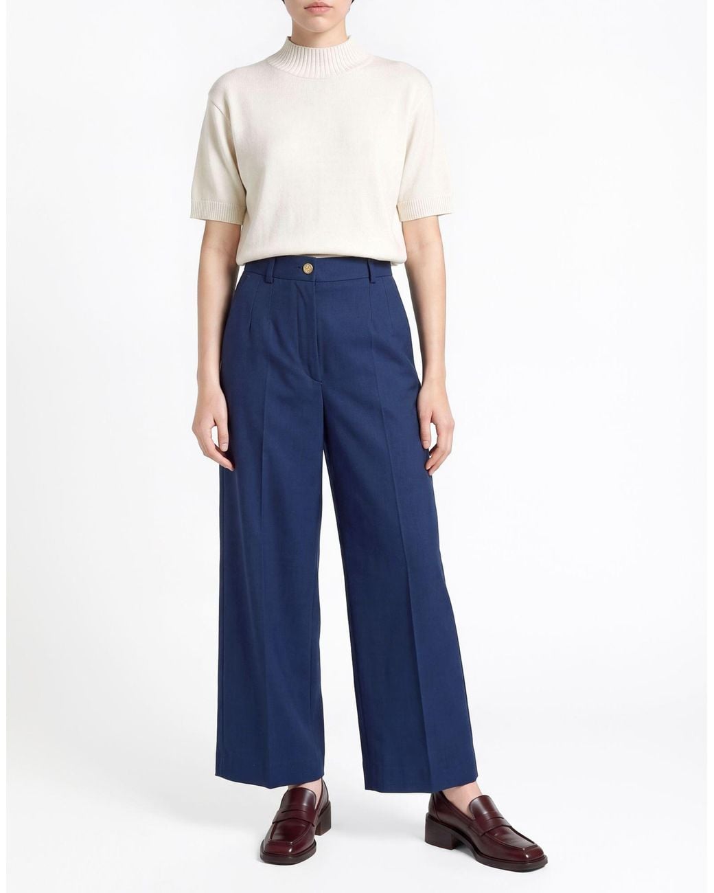 Dolce & Gabbana Blue Pants Virgin Wool, Elastane
