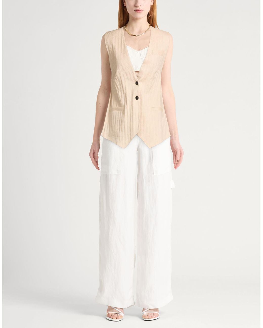 MAX&Co. Natural Tailored Vests