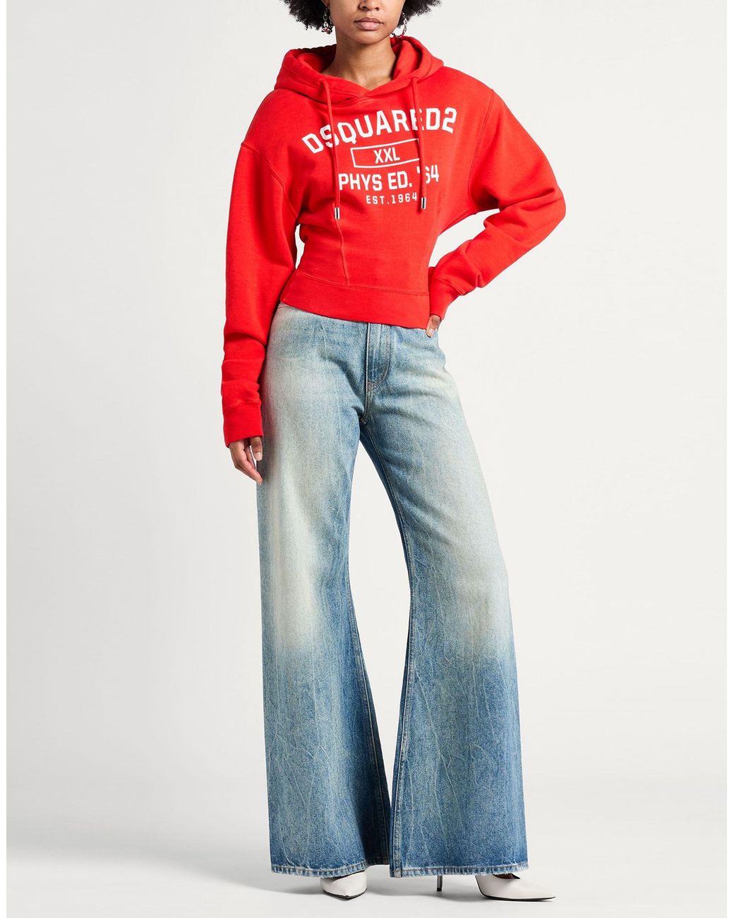 DSquared² Red Sweatshirt Cotton