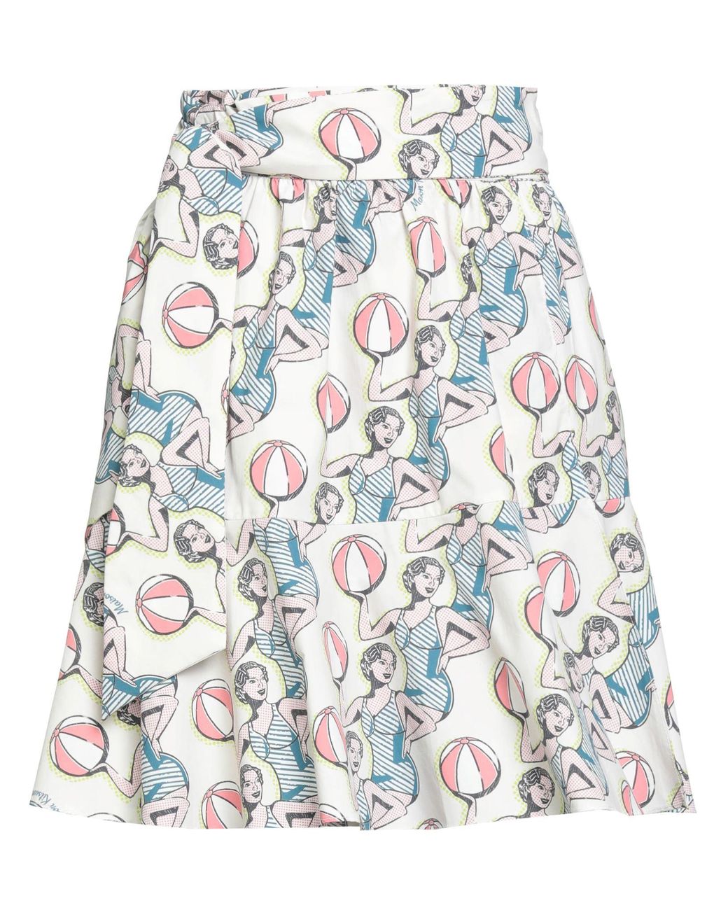 Maison Kitsuné White Mini Skirt Cotton