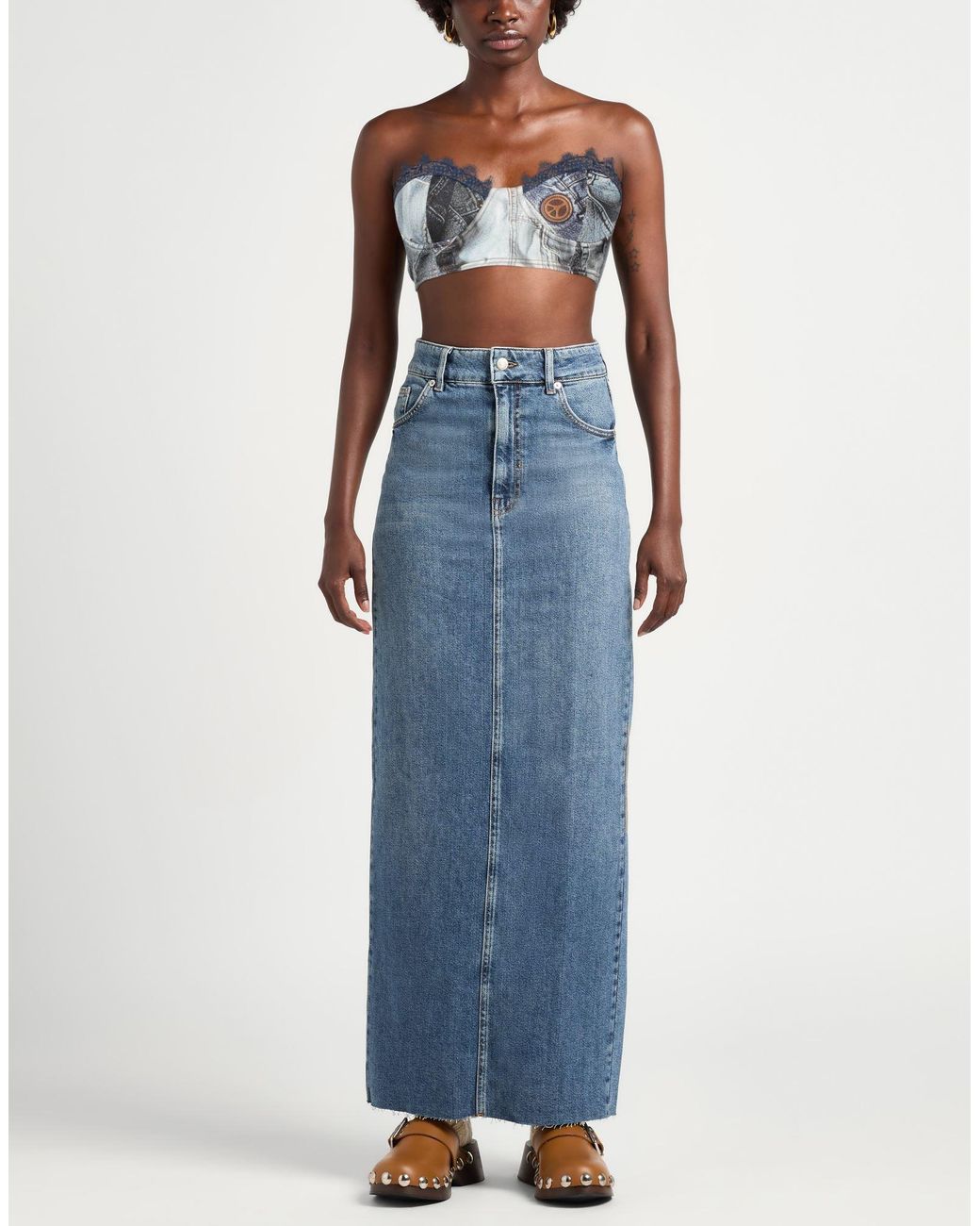 Moschino Blue Top Viscose, Elastane
