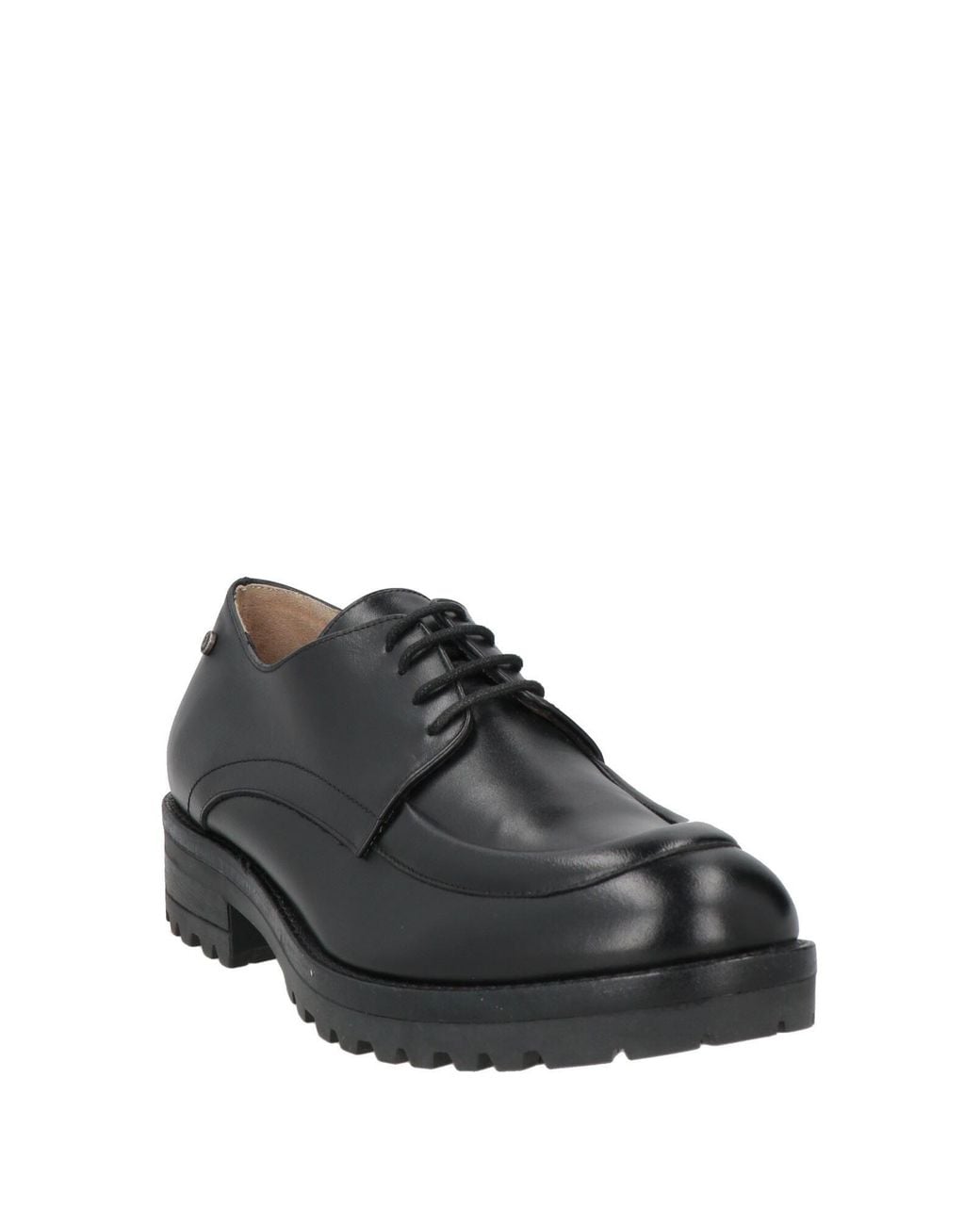 Pollini Black Lace-Up Shoes Calfskin