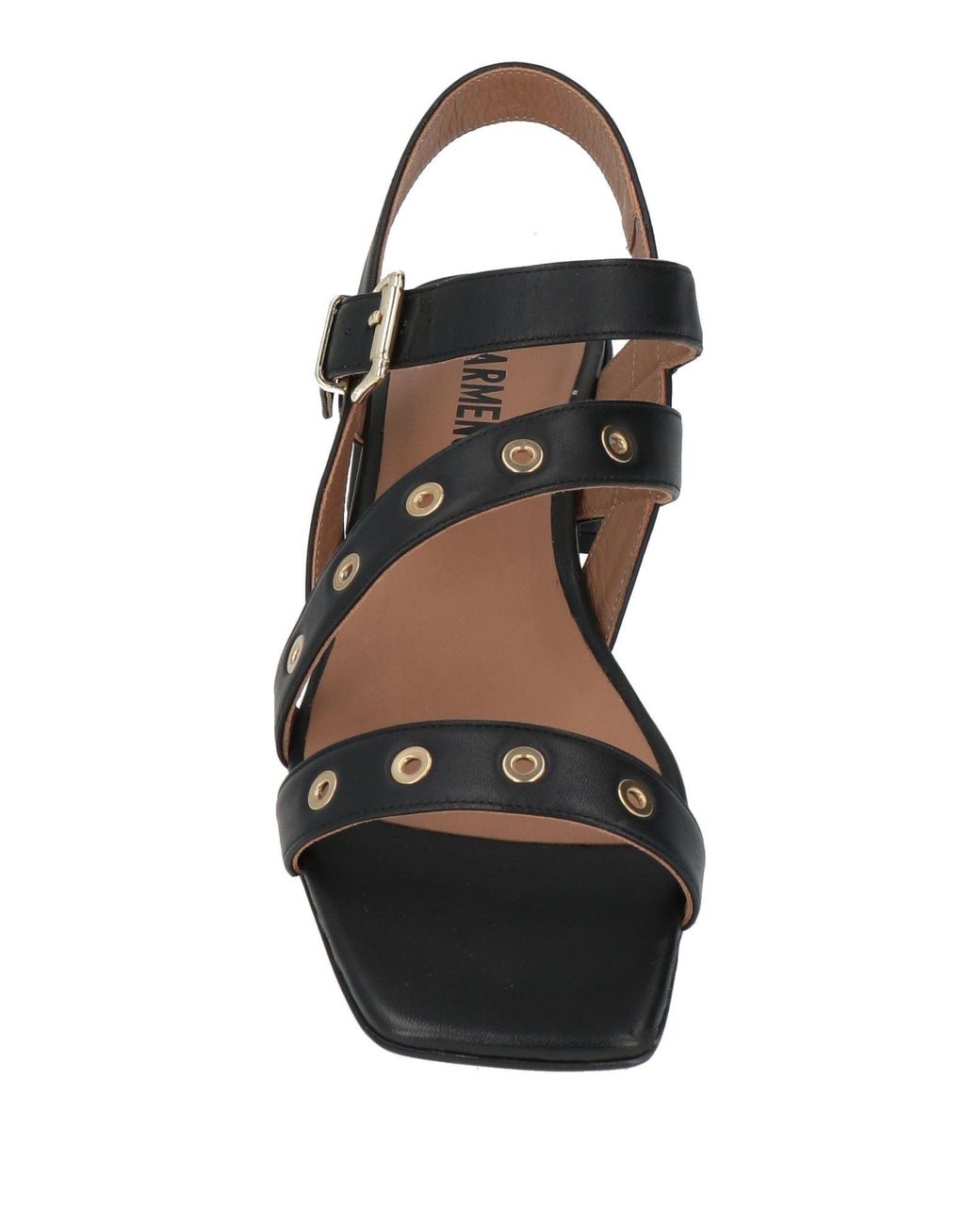 Carmens Black Sandals Leather