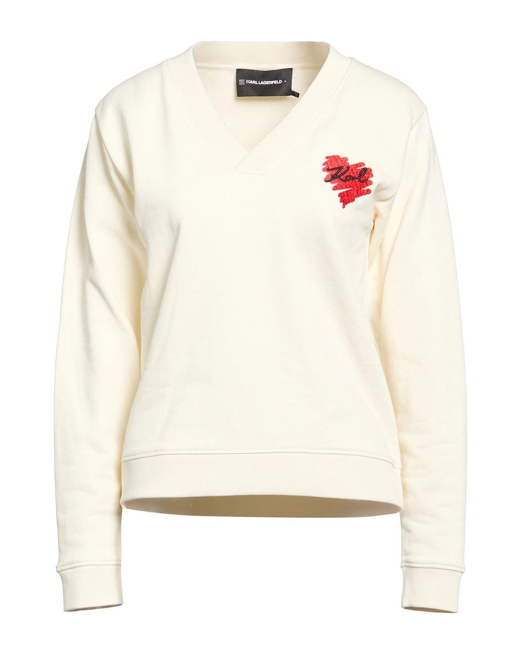 Karl Lagerfeld Natural Ivory Sweatshirt Organic Cotton