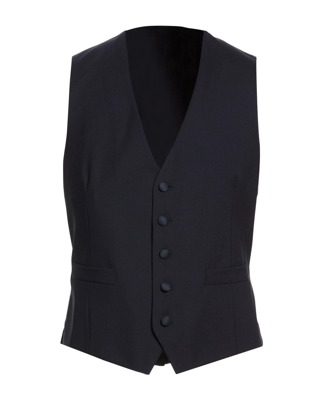Lardini Blue Tailored Vest Wool, Elastane for men