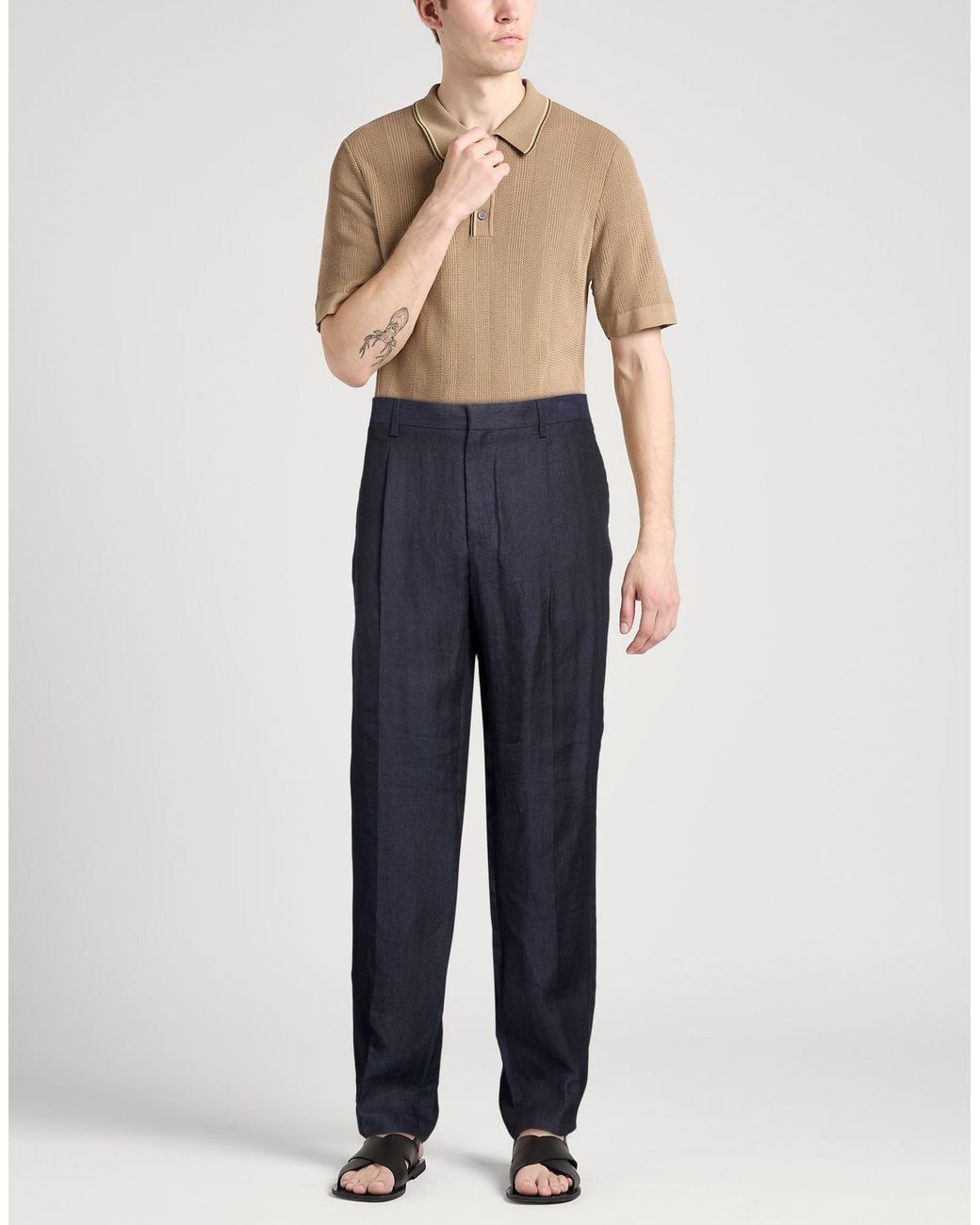 Lardini Blue Pants Linen for men