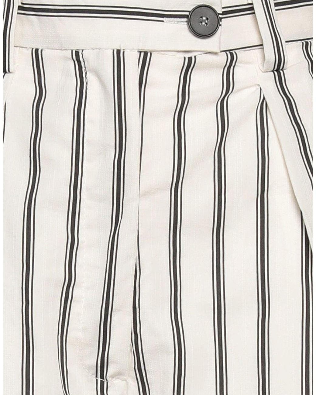 SOLOTRE White Pants Cotton, Viscose, Polyamide