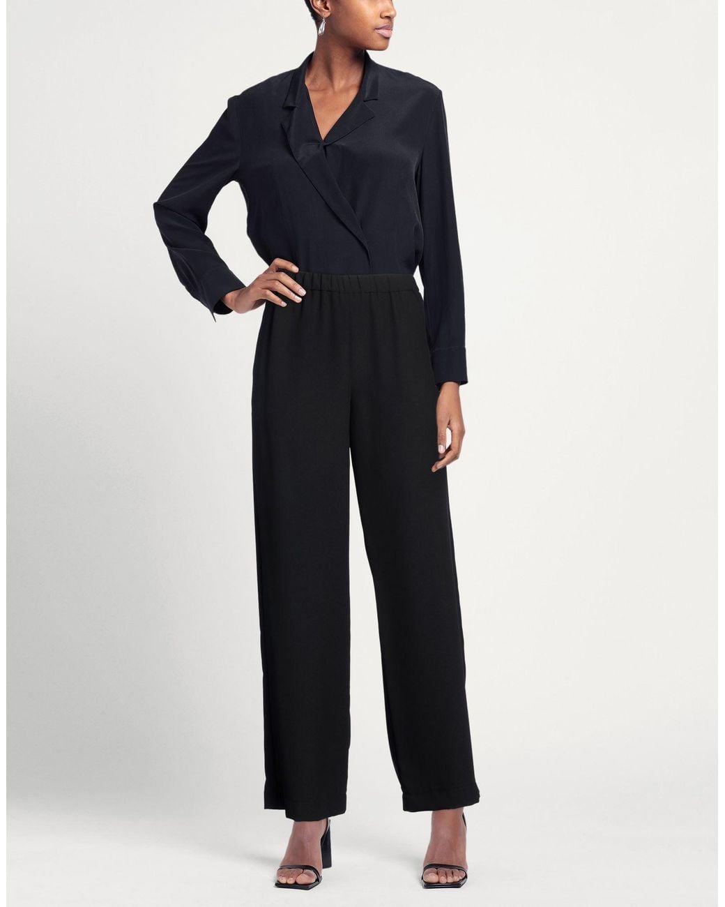 RUE DU BAC Black Pants Polyester