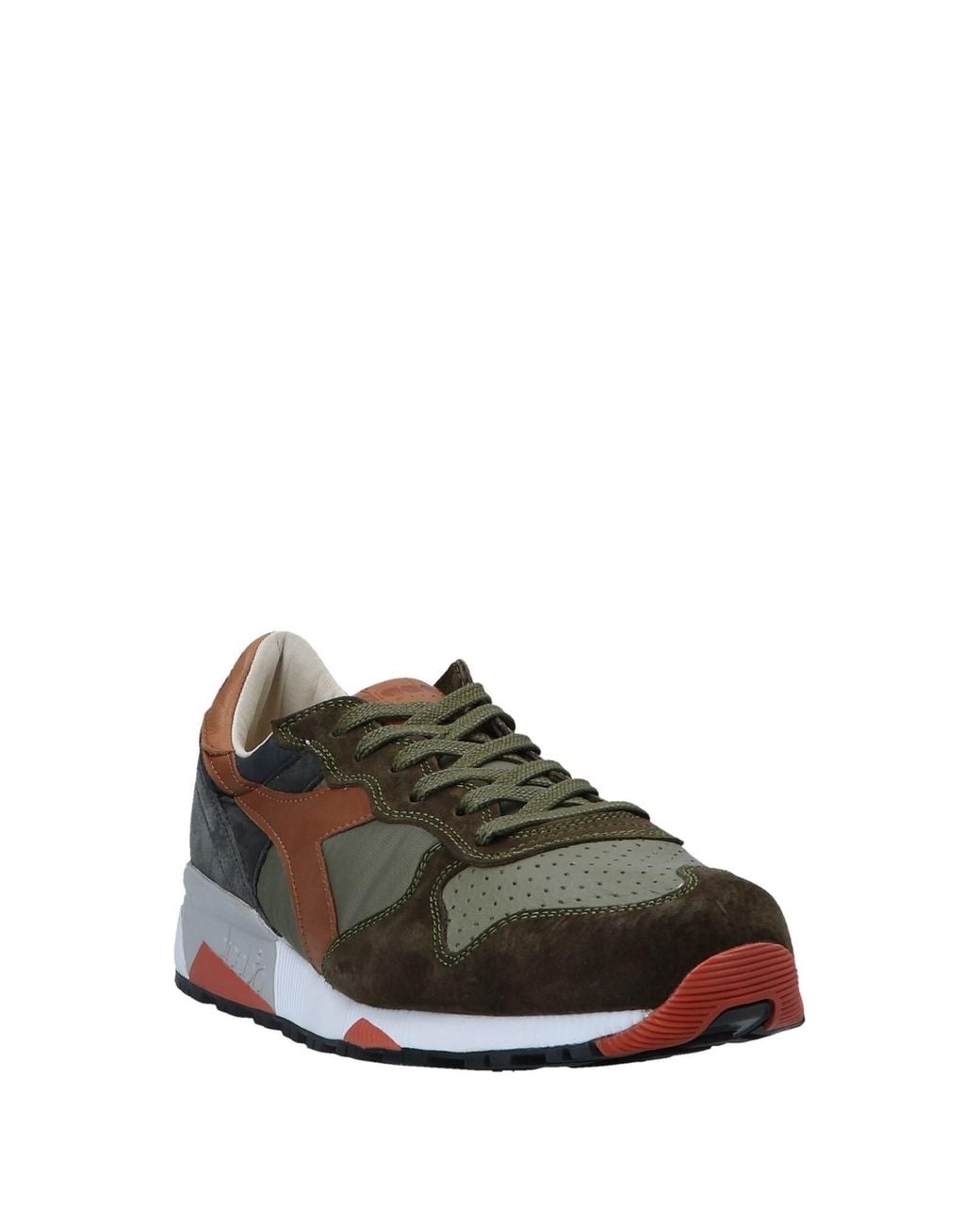 Diadora Brown Military Sneakers Soft Leather, Textile Fibers for men