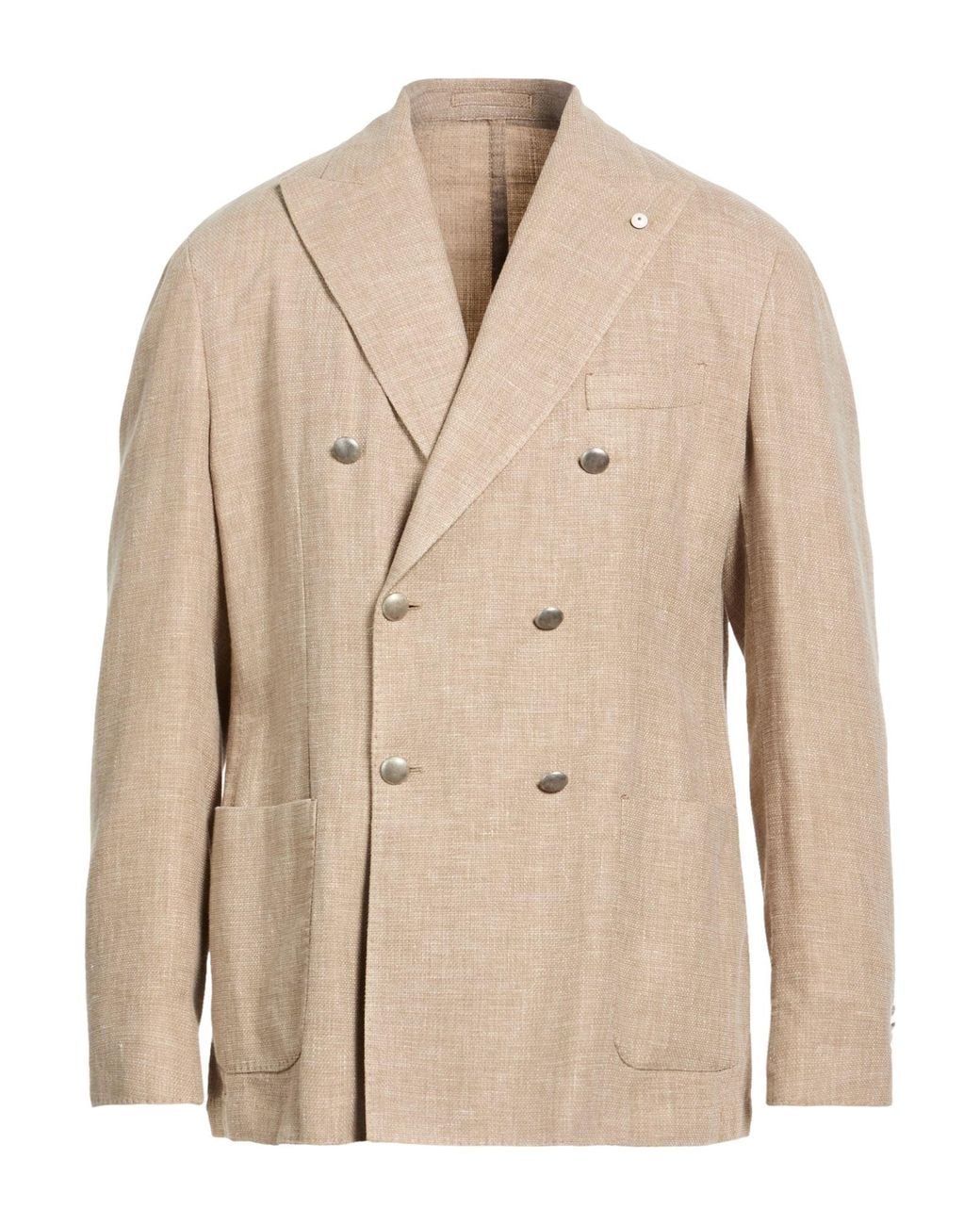 L.b.m. 1911 Natural Blazer Virgin Wool, Wool, Linen for men