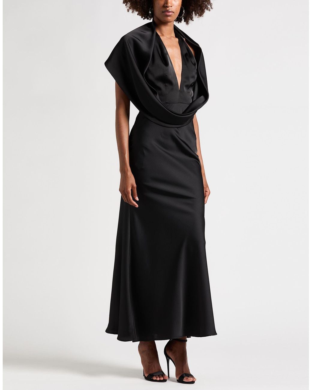 ACTUALEE Black Maxi Dress