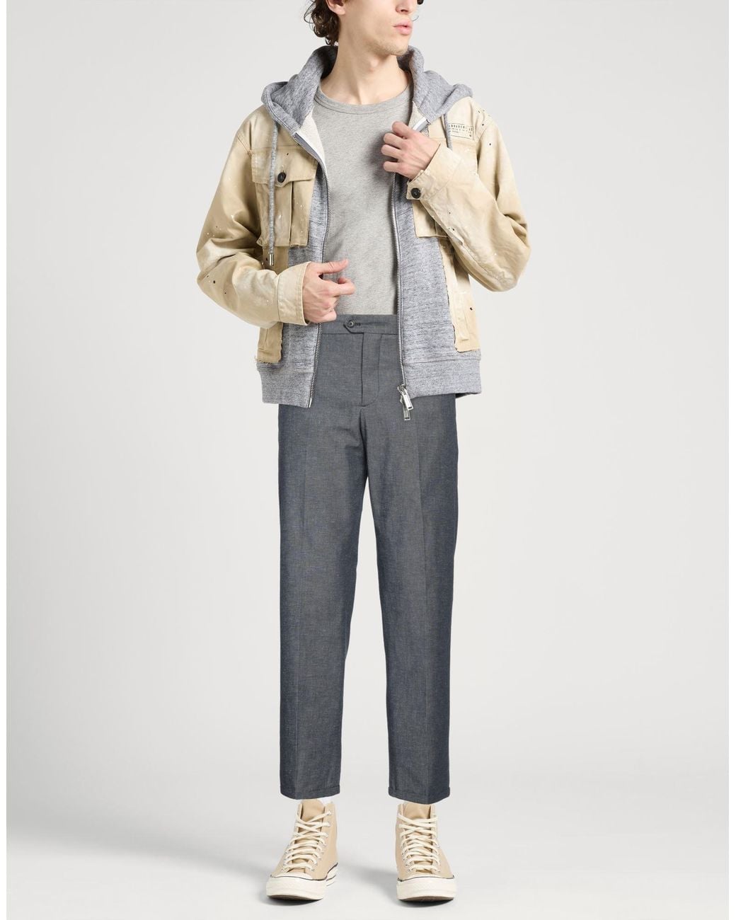 PT Torino Gray Trouser for men