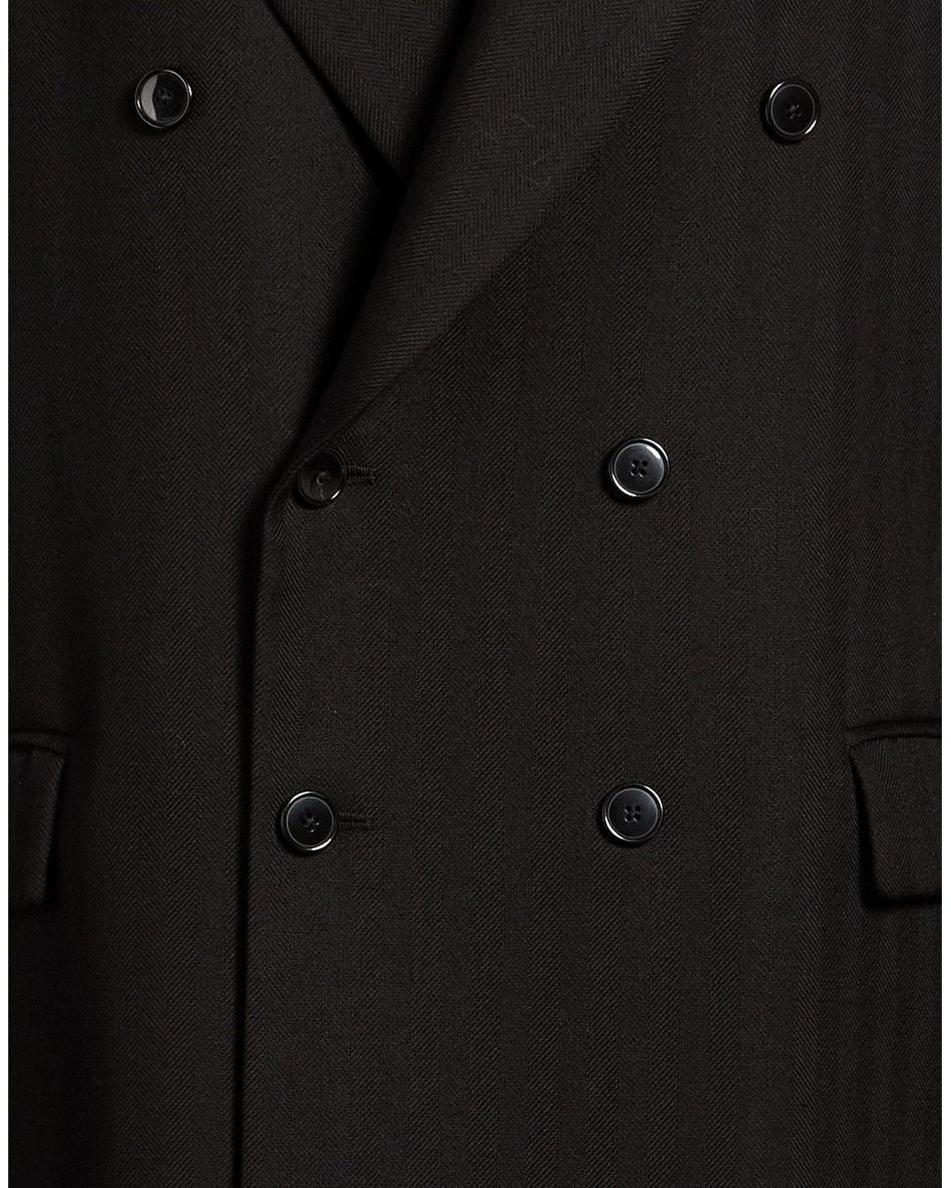 Barena Black Coat Virgin Wool