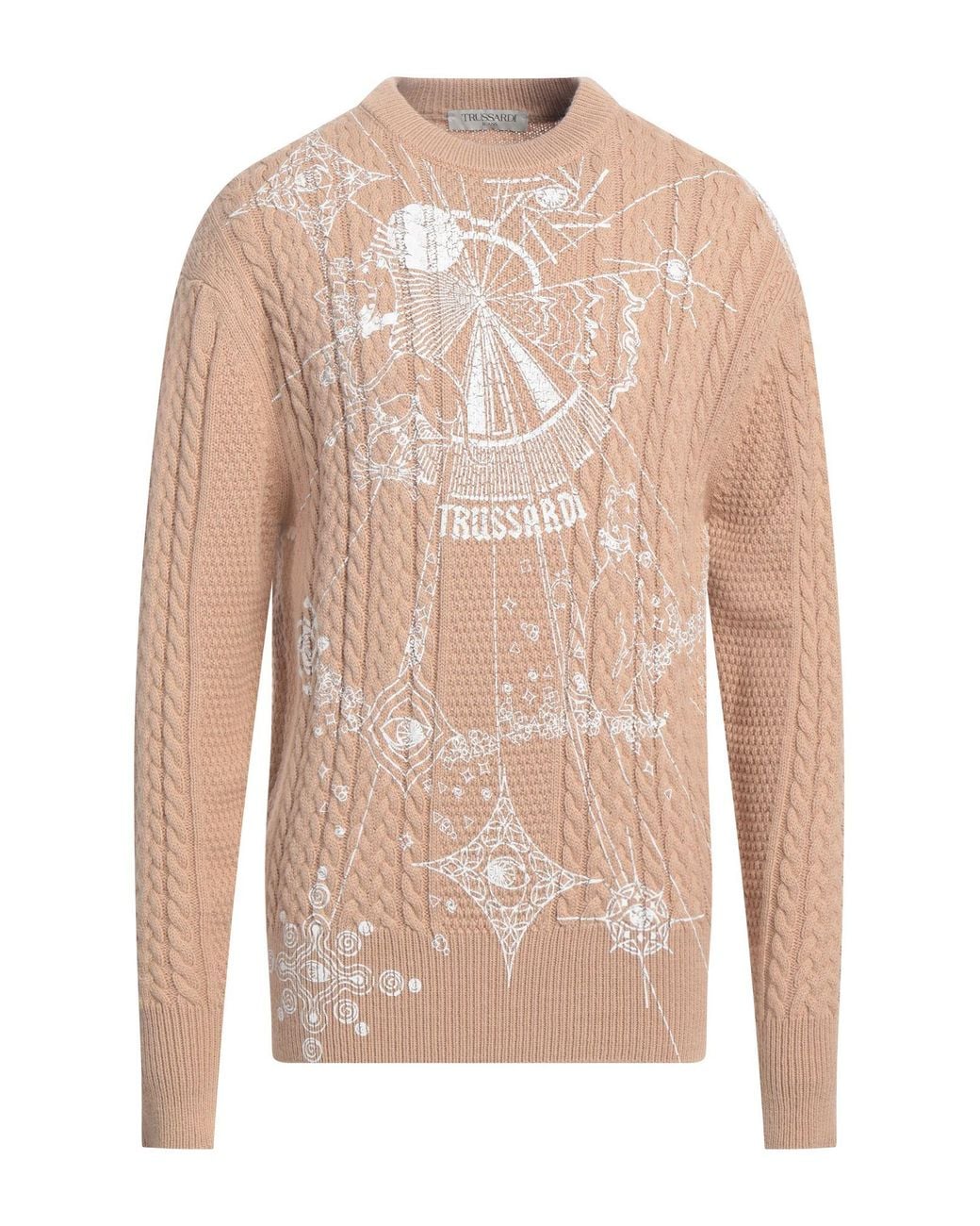 Trussardi White Jumper for men
