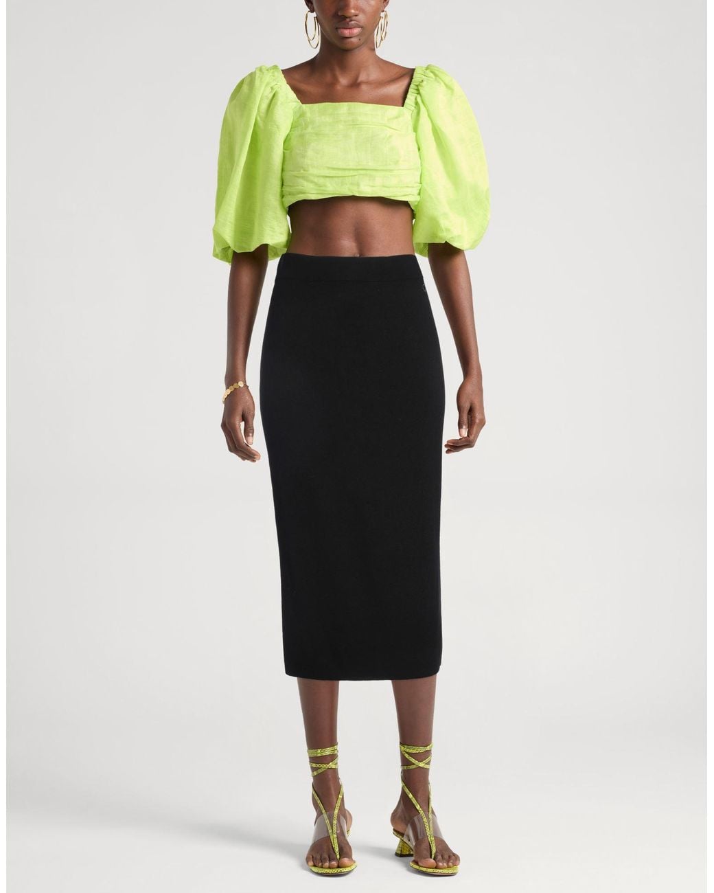 Twinset Black Midi Skirt