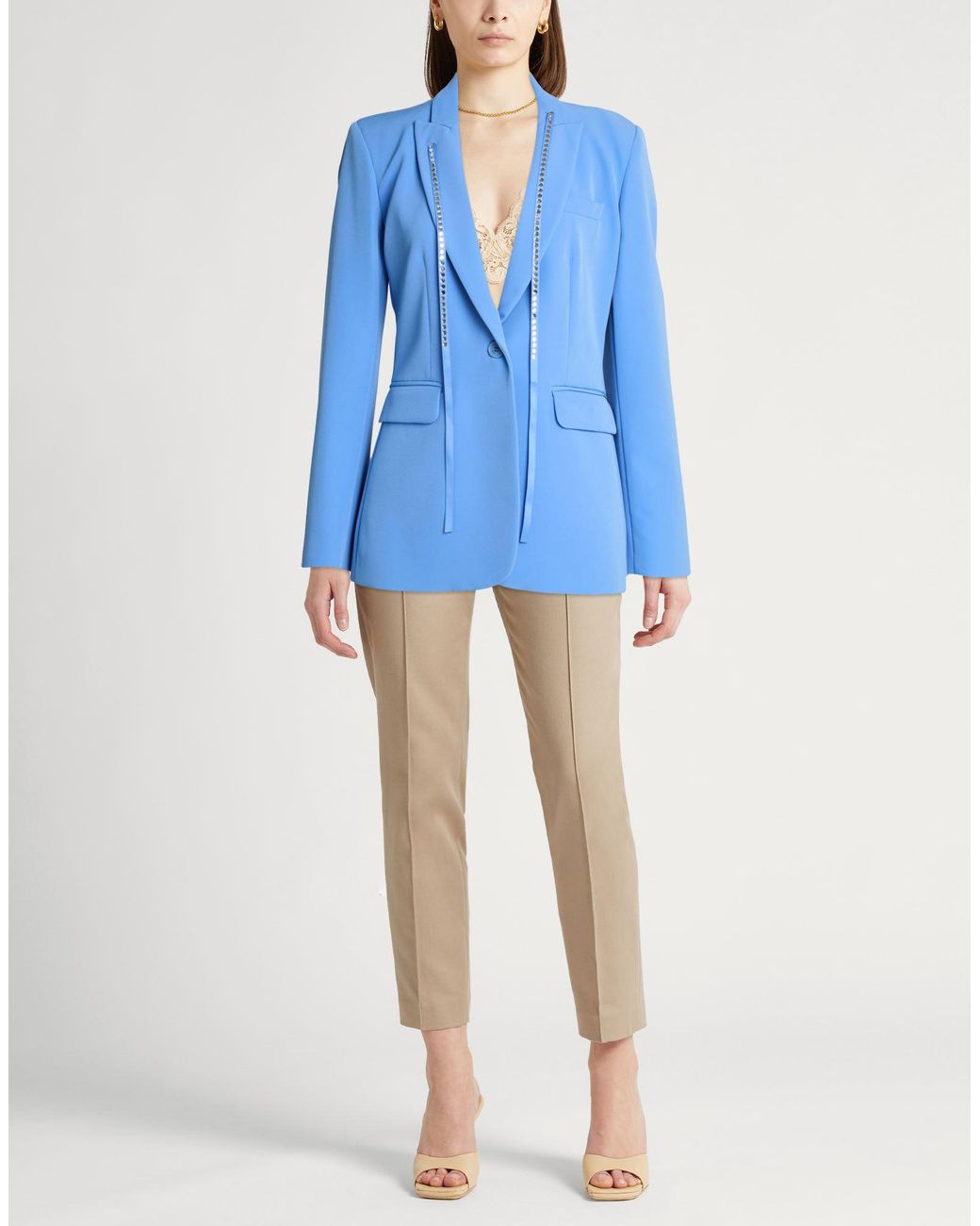 Liu Jo Blue Blazer Polyester, Elastane