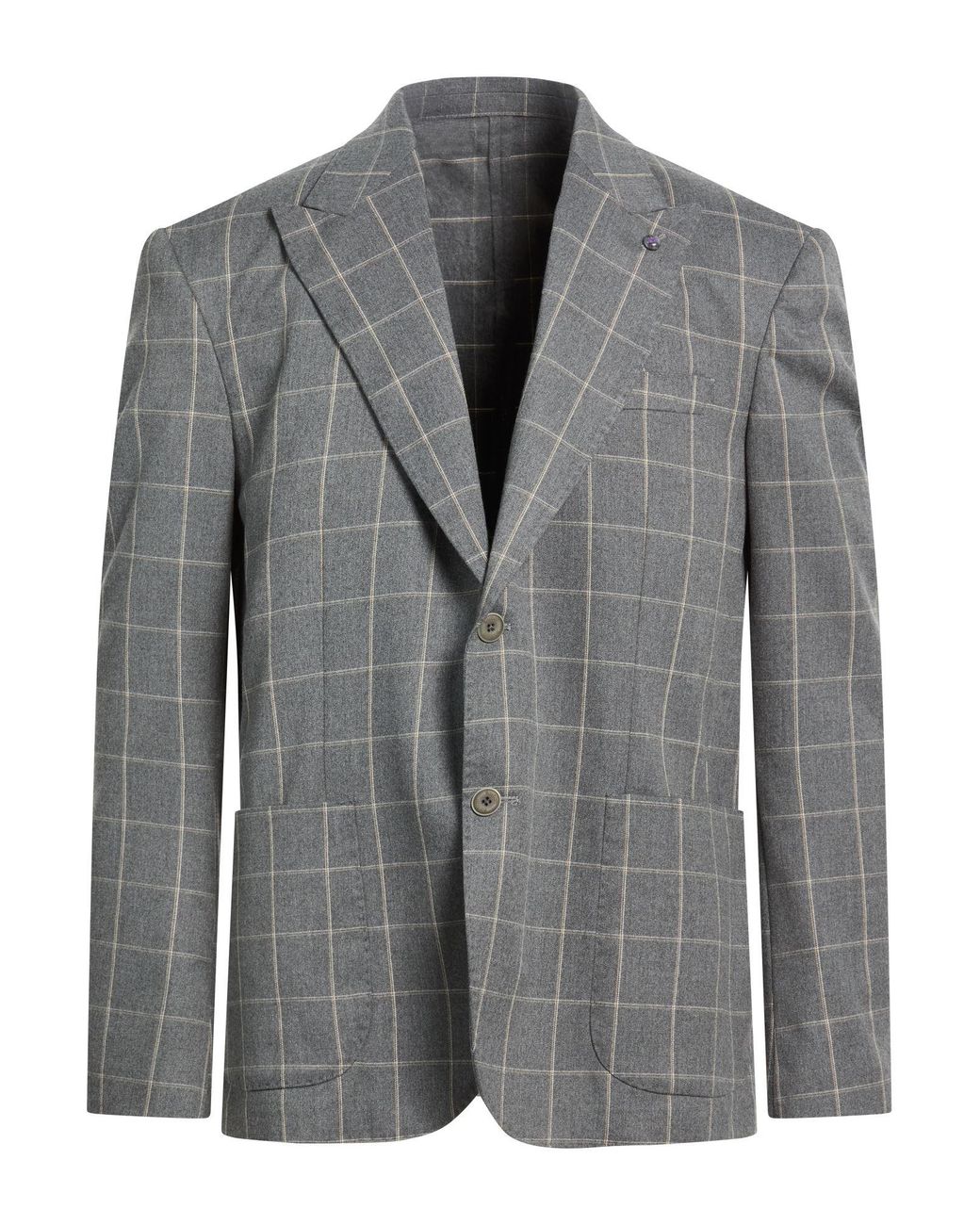 Barbati Gray Blazer Polyester, Viscose, Elastane for men