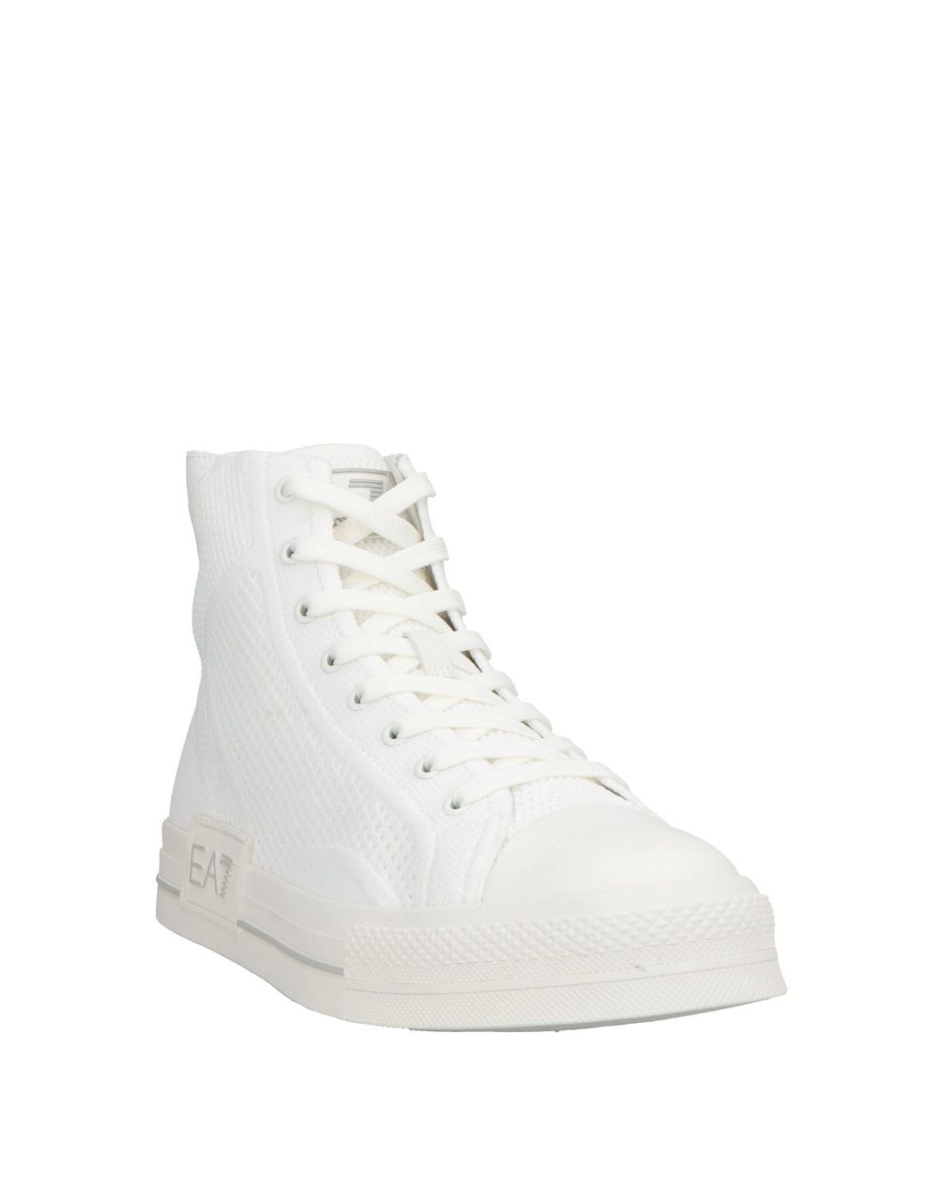 EA7 White Sneakers Polyester, Polyurethane, Elastane, Polyamide for men