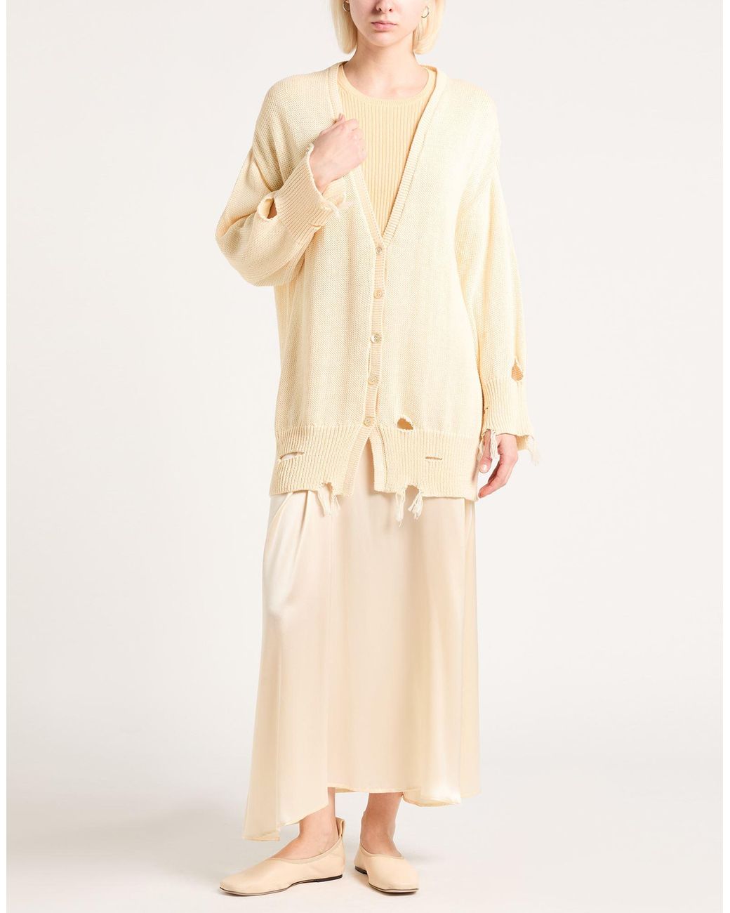 Jucca Natural Cream Cardigan Cotton