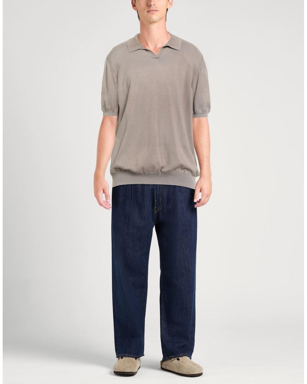 Alpha Studio Gray Sweater Cotton for men
