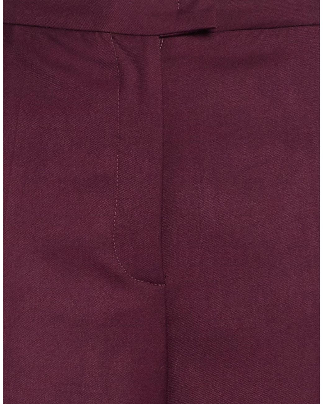 Jijil Purple Pants Polyester, Viscose, Elastane