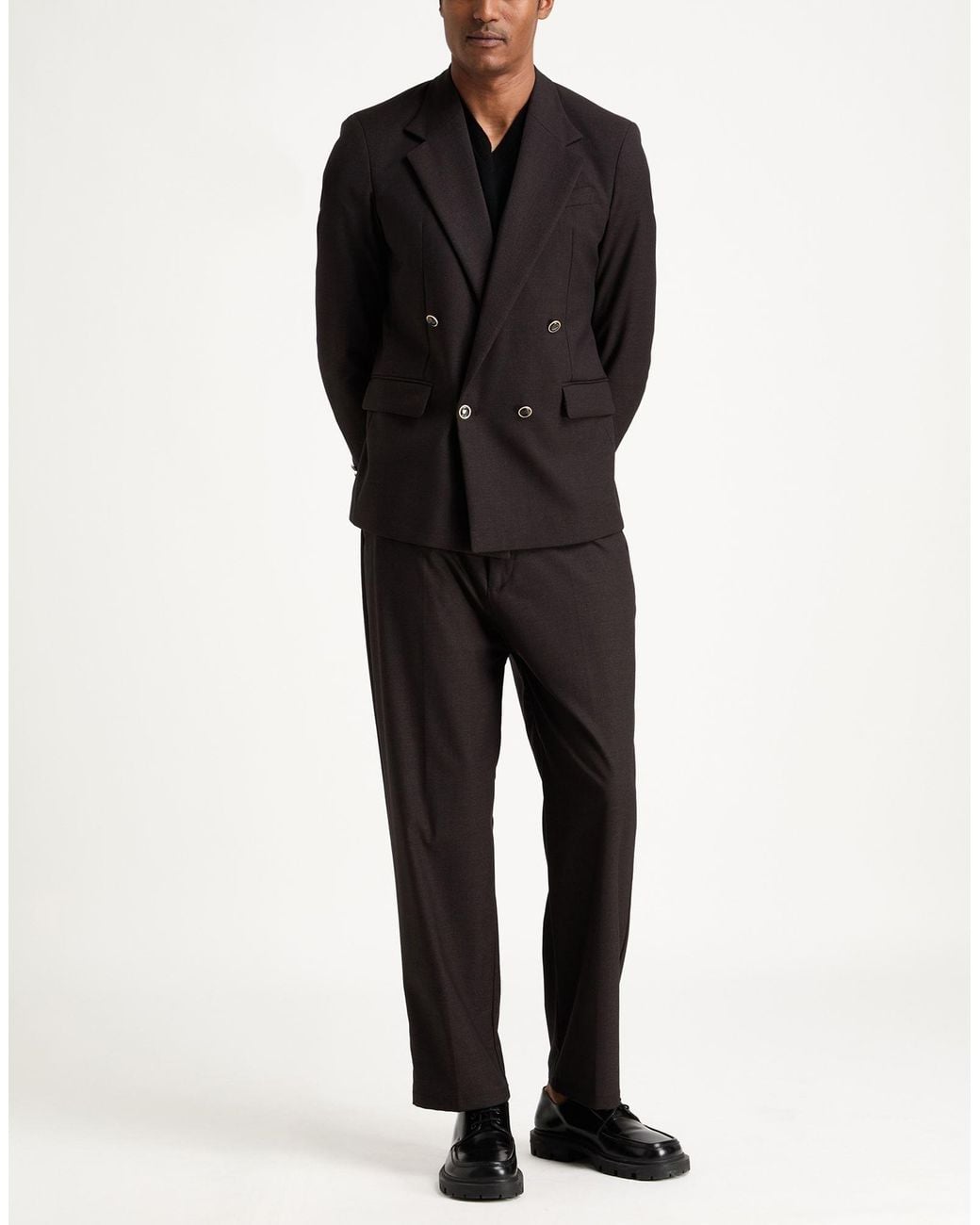 MARSĒM Black Suit Polyester, Viscose, Elastane for men