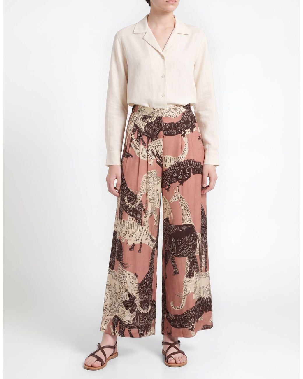 Ottod'Ame Pink Pants Viscose