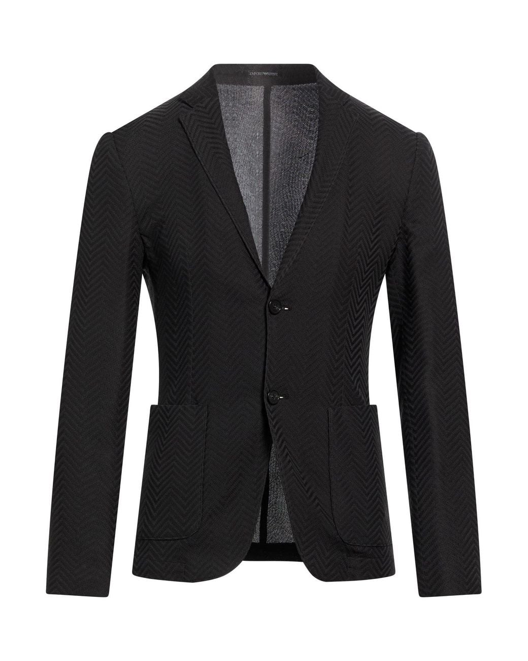 Emporio Armani Black Blazer Polyester for men