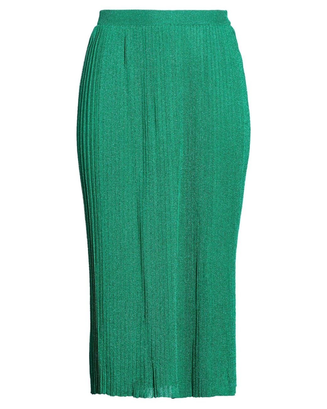 Elisabetta Franchi Green Midi Skirt