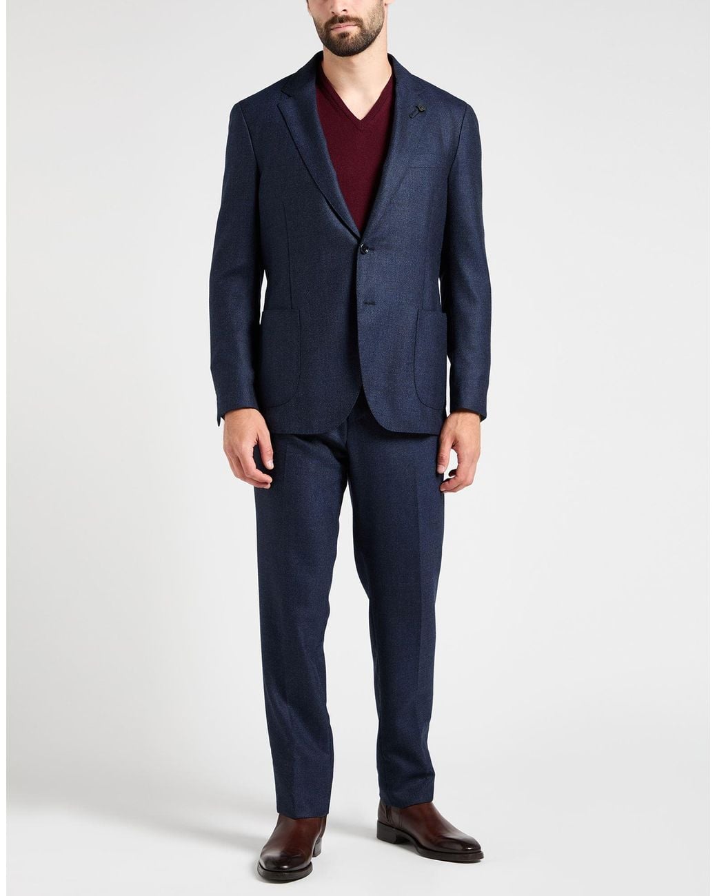 Lardini Blue Suit Wool for men