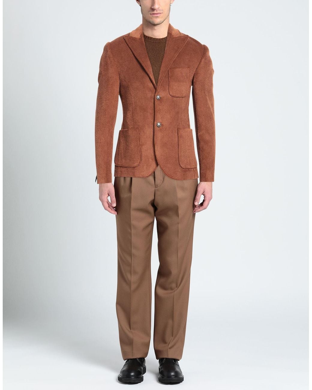 Daniele Alessandrini Brown Blazer for men