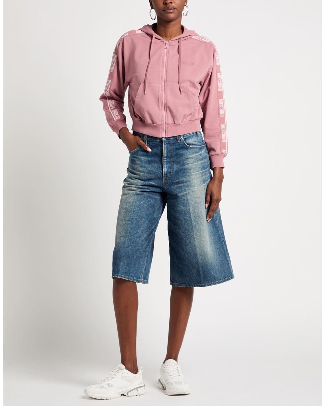 Moschino Pink Sweatshirt Cotton, Elastane