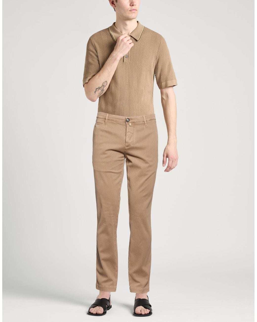 Jacob Cohen Natural Taupe Pants Cotton, Elastane for men