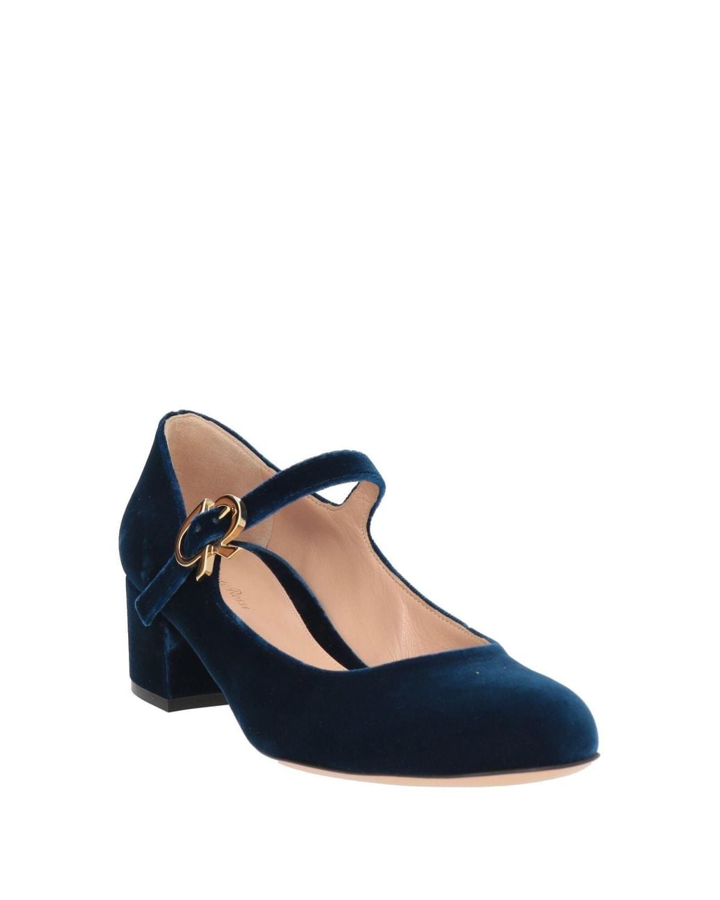 Gianvito Rossi Blue Pumps Textile Fibers