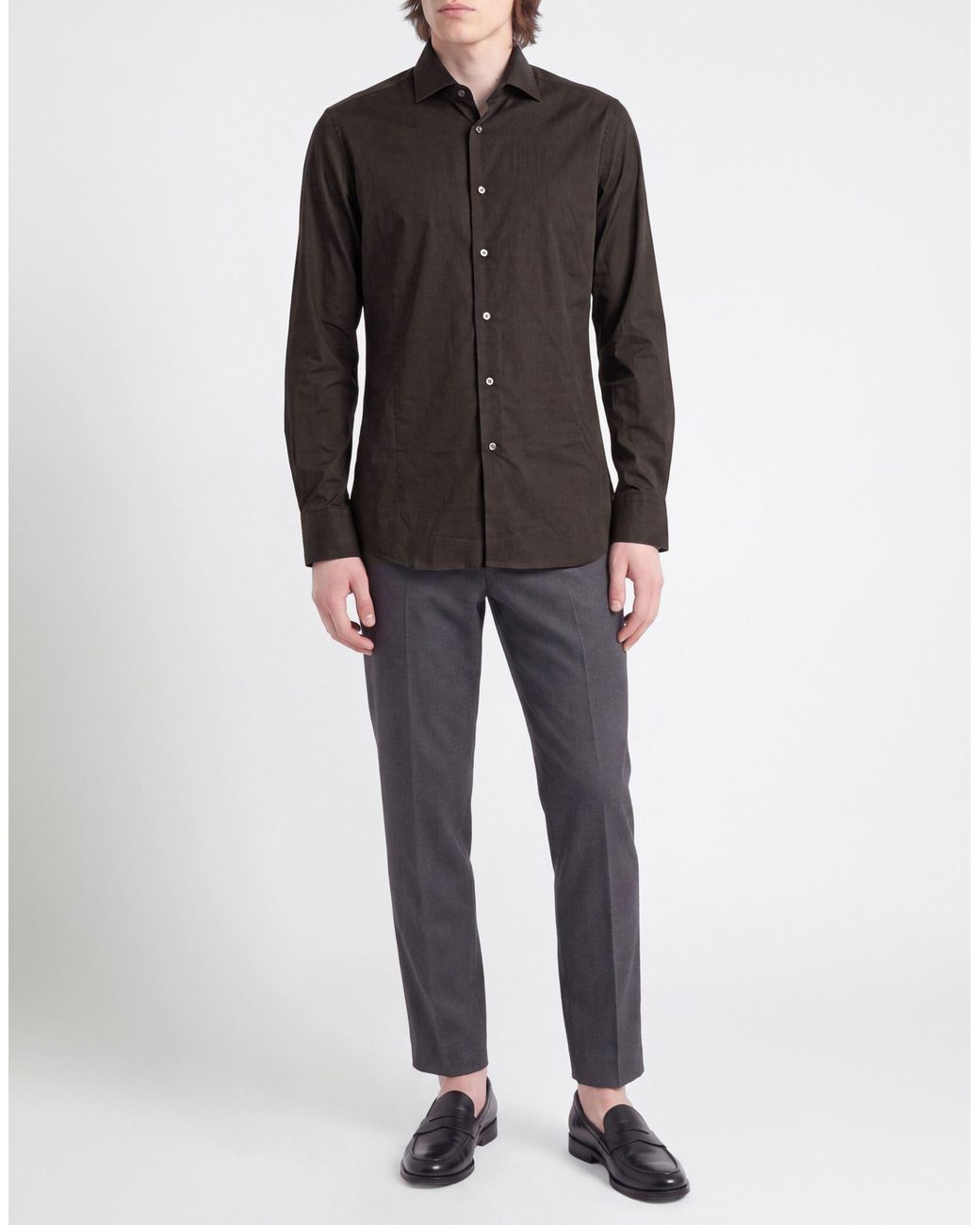 Bagutta Black Shirt Cotton, Elastane for men