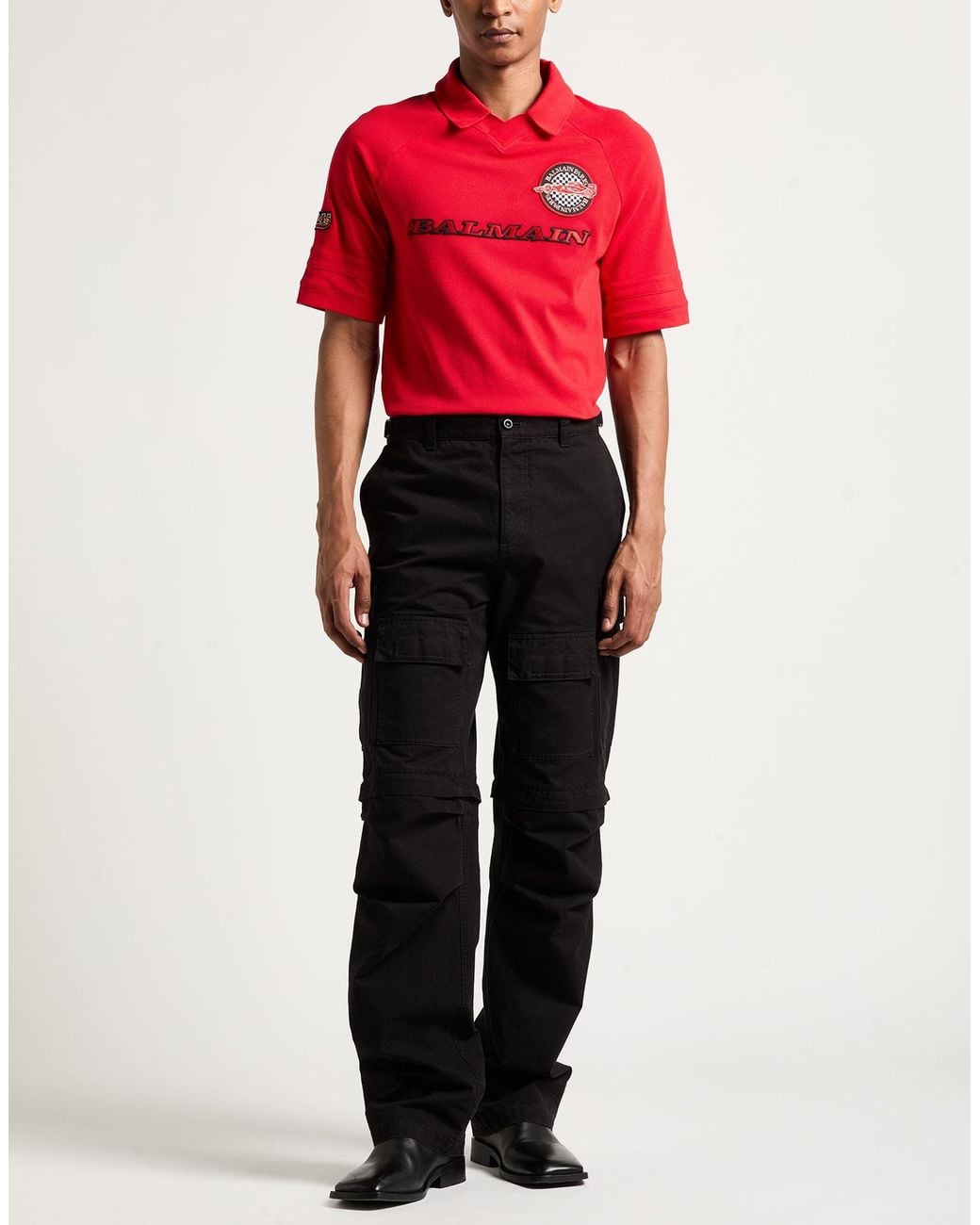 Polo Balmain de hombre de color Red