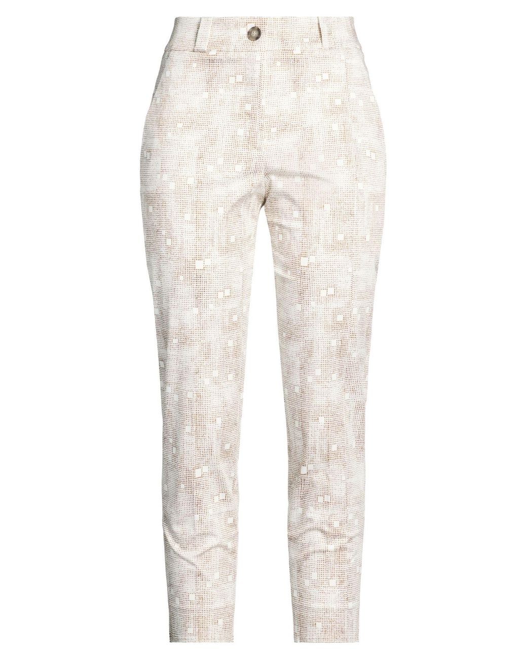 Peserico White Easy Pants Cotton, Elastane
